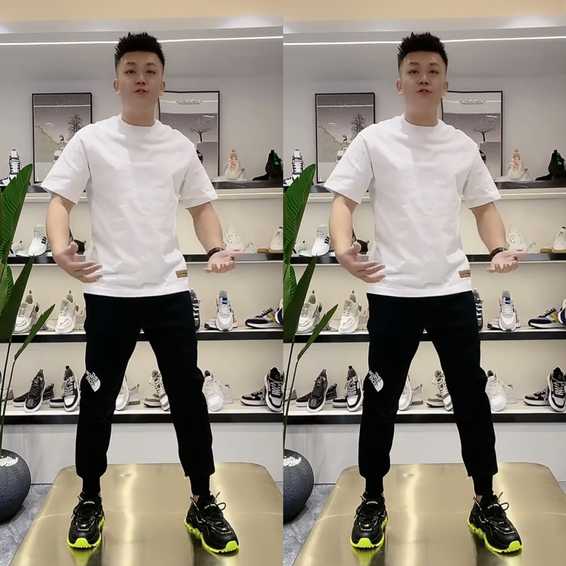 2022年夏季节时尚休闲百搭新款高弹力纯棉男士短袖T恤AB581721