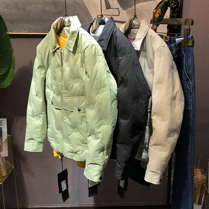 2021冬季男士轻薄翻领羽绒服韩版修身冬装新款白鸭绒外套男羽绒衣