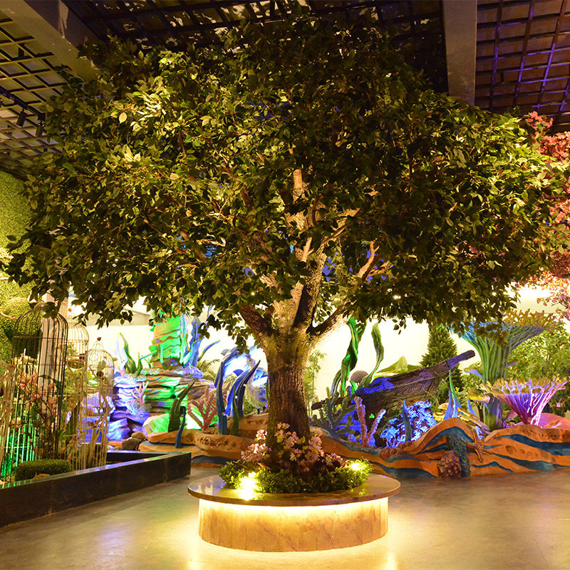 仿真植物装饰北欧轻奢奢风景观大型榕树假树仿真植物盆景