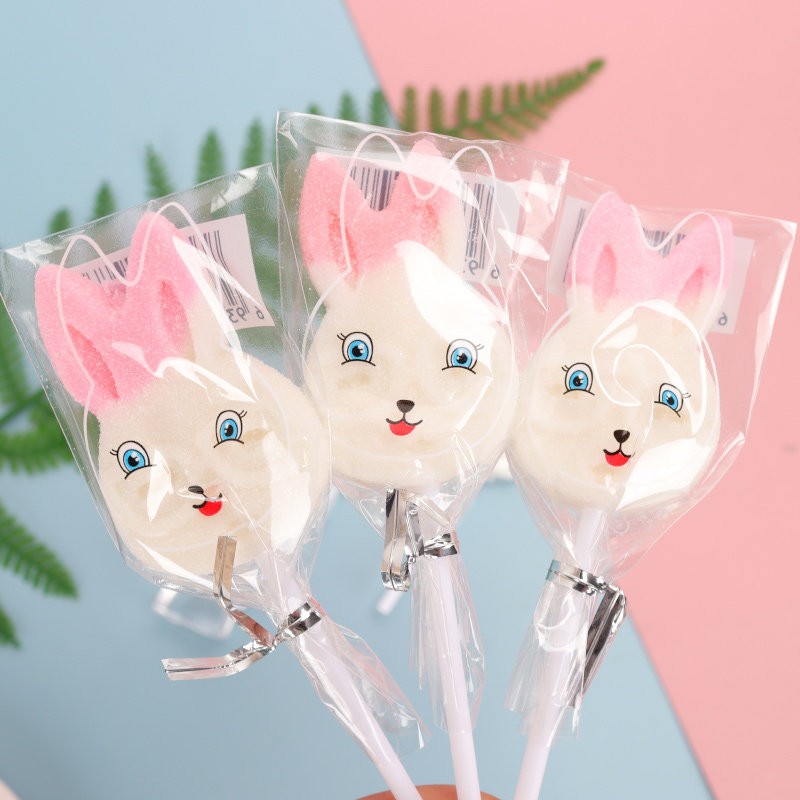 零食小兔子软糖棒棒糖休闲卡通糖果儿童12克一支传统糖果