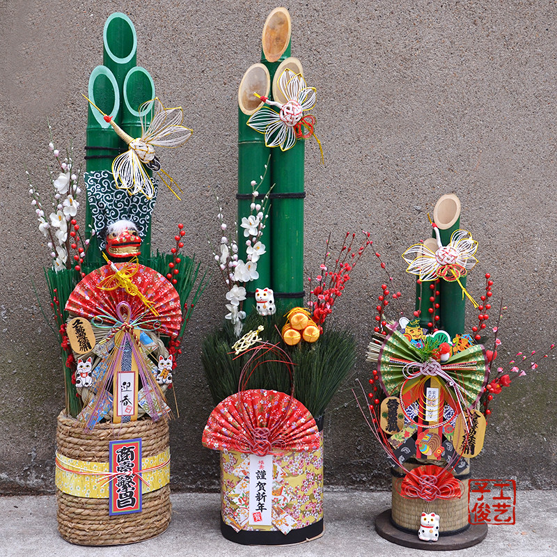 日本料理店居酒屋和风摆件门松草编挂件装饰日式摆件