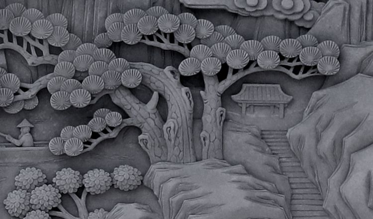 唐语砖雕仿古中式古建材料浮雕摆件四合院照壁砖雕