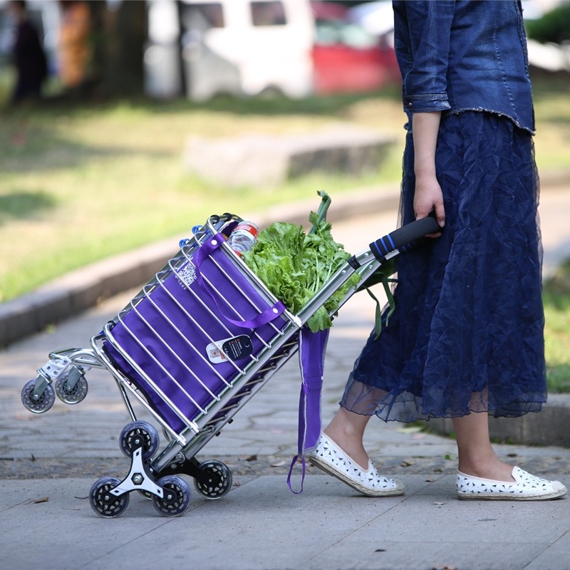 买菜车小拉车可折叠爬楼八轮老人菜篮车轻便购物车手拉市场菜车