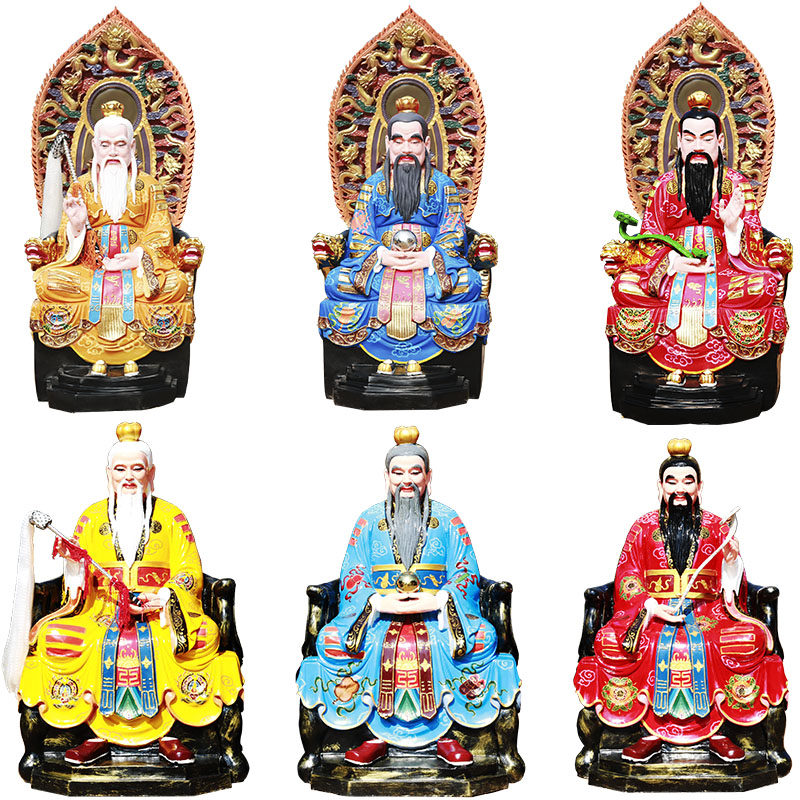 三清神像居家寺庙88厘米13米树脂玻璃钢铜雕灵宝摆件