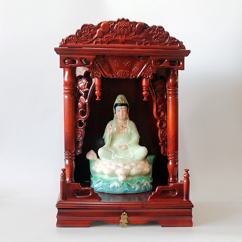 广式实木佛龛财神观音神龛家用佛台佛像供台佛柜