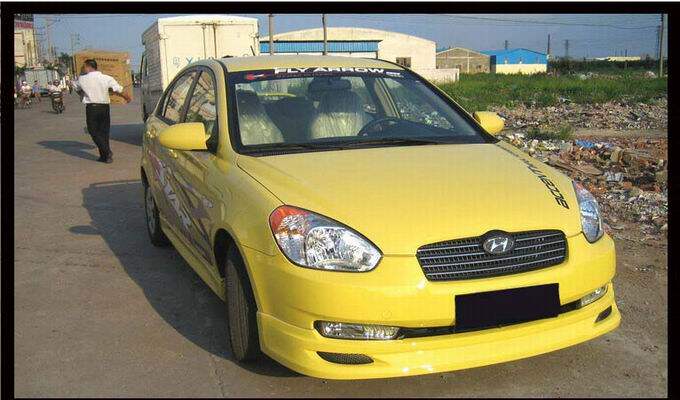 pp塑料适用于0610现代雅绅特改装小包围前后唇侧汽车包围