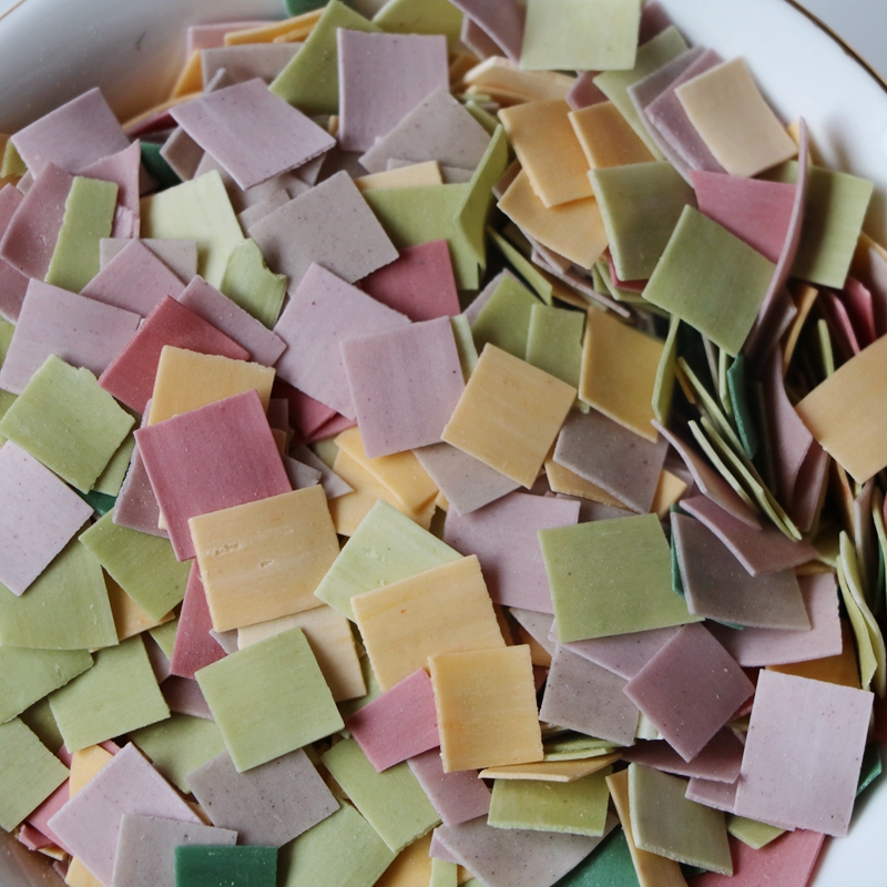 500克无盐彩色蔬菜一岁宝宝面条小面片营养无添加面条