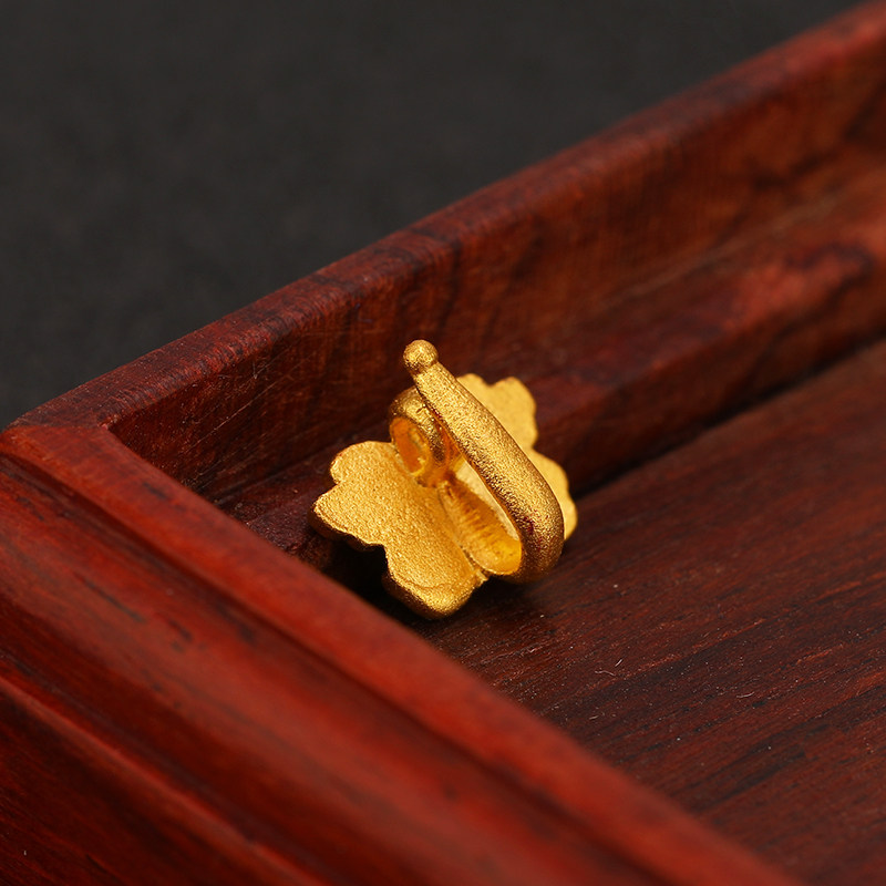 古法手工黄金扣头足金如意扣花蝴蝶diy手链定价黄金手链