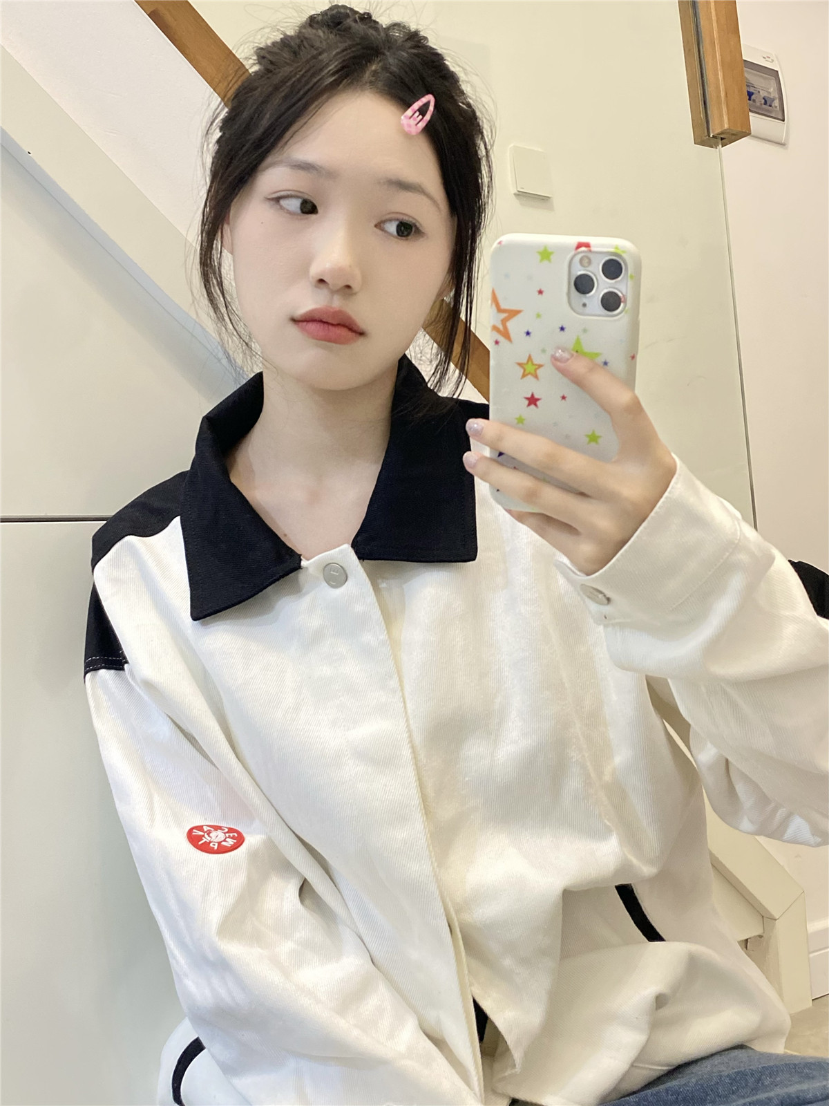 life cavempt ce绝迹款 捧月印花宽松牛仔上衣男女外搭夹克外套ins