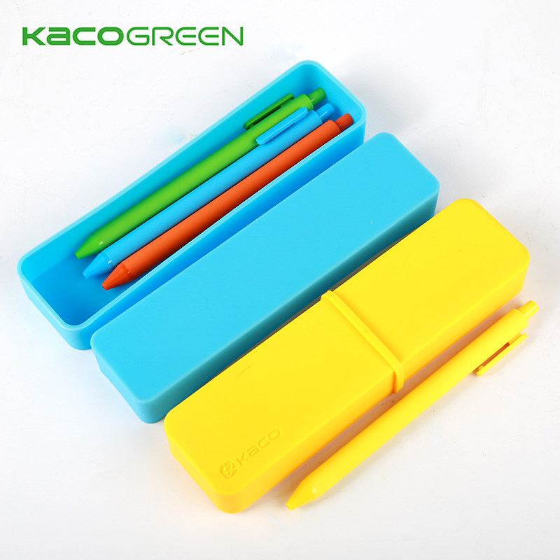 kacopure书源硅胶笔盒小学生简约文具盒多功能创意文具盒