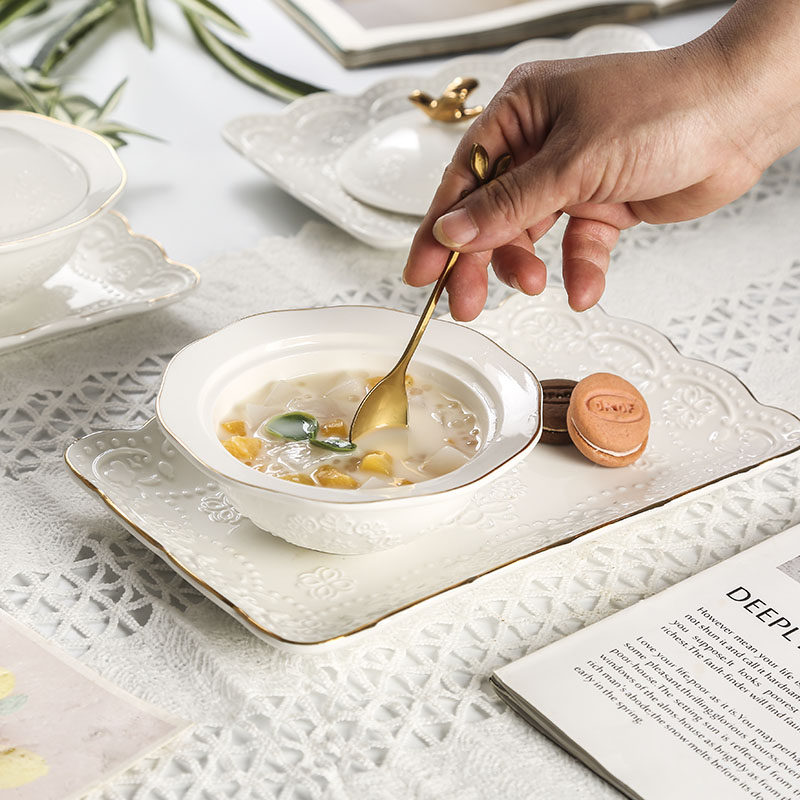 欧式带盖炖汤隔水燕窝加热可加炖盅金燕子家用碗