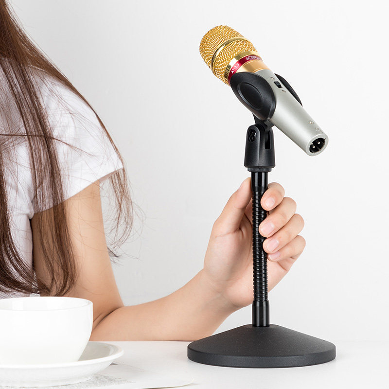 麦克风升降圆盘话筒支架多用途直播抖音会议歌会支架