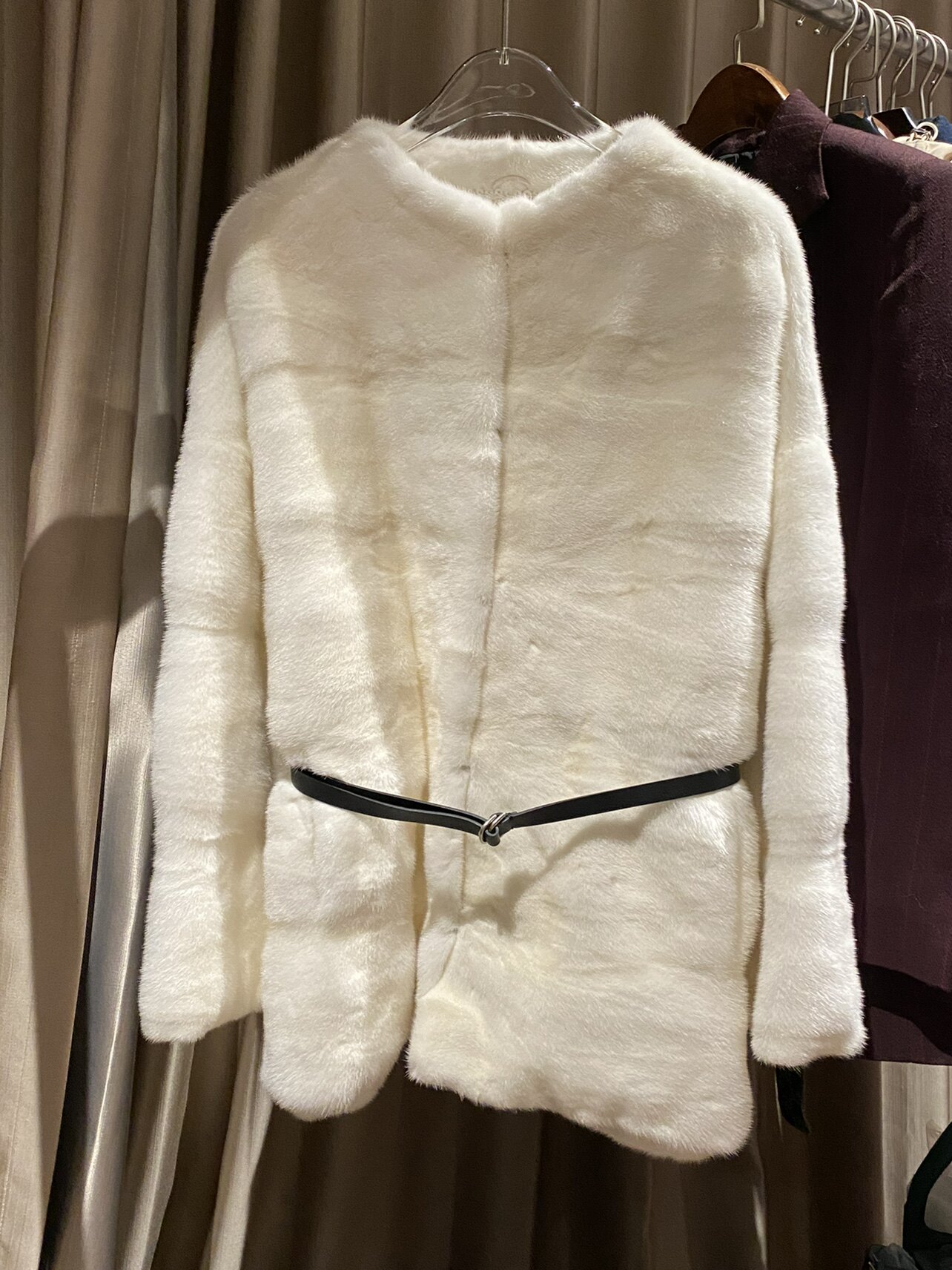 新款进口紫标天鹅绒貂皮大衣女整中长水貂皮草皮草