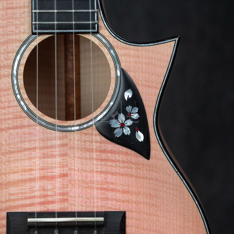 rainie小雨尤克里里静香粉色乌克丽丽26寸枫木樱花尤克里里