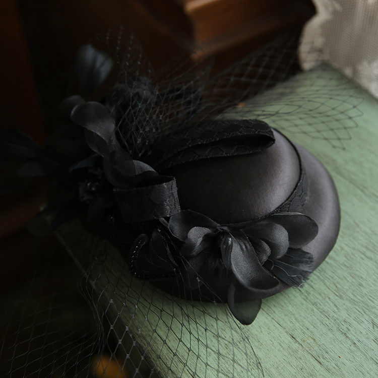 复古名媛气质小礼帽秋冬民国国风洋装帽子新娘帽子