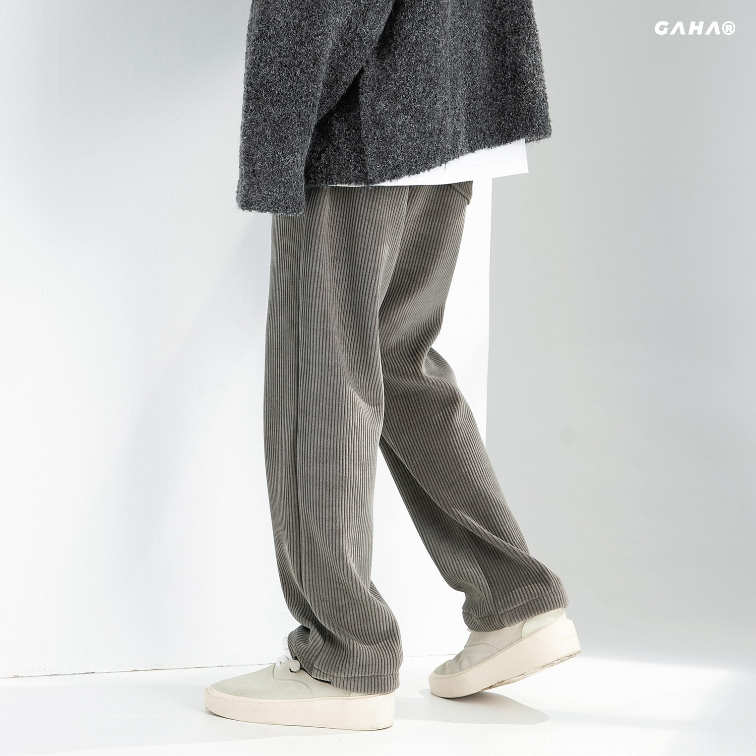 GRINCH1928「GAHA」日系灯芯绒垂感休闲长裤男百搭宽松可调束脚裤