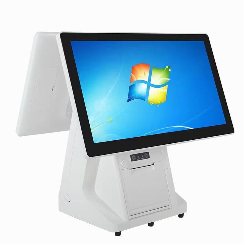 浩旺156烟草双屏触摸屏windows收银机一体机酷睿i3i5收款机