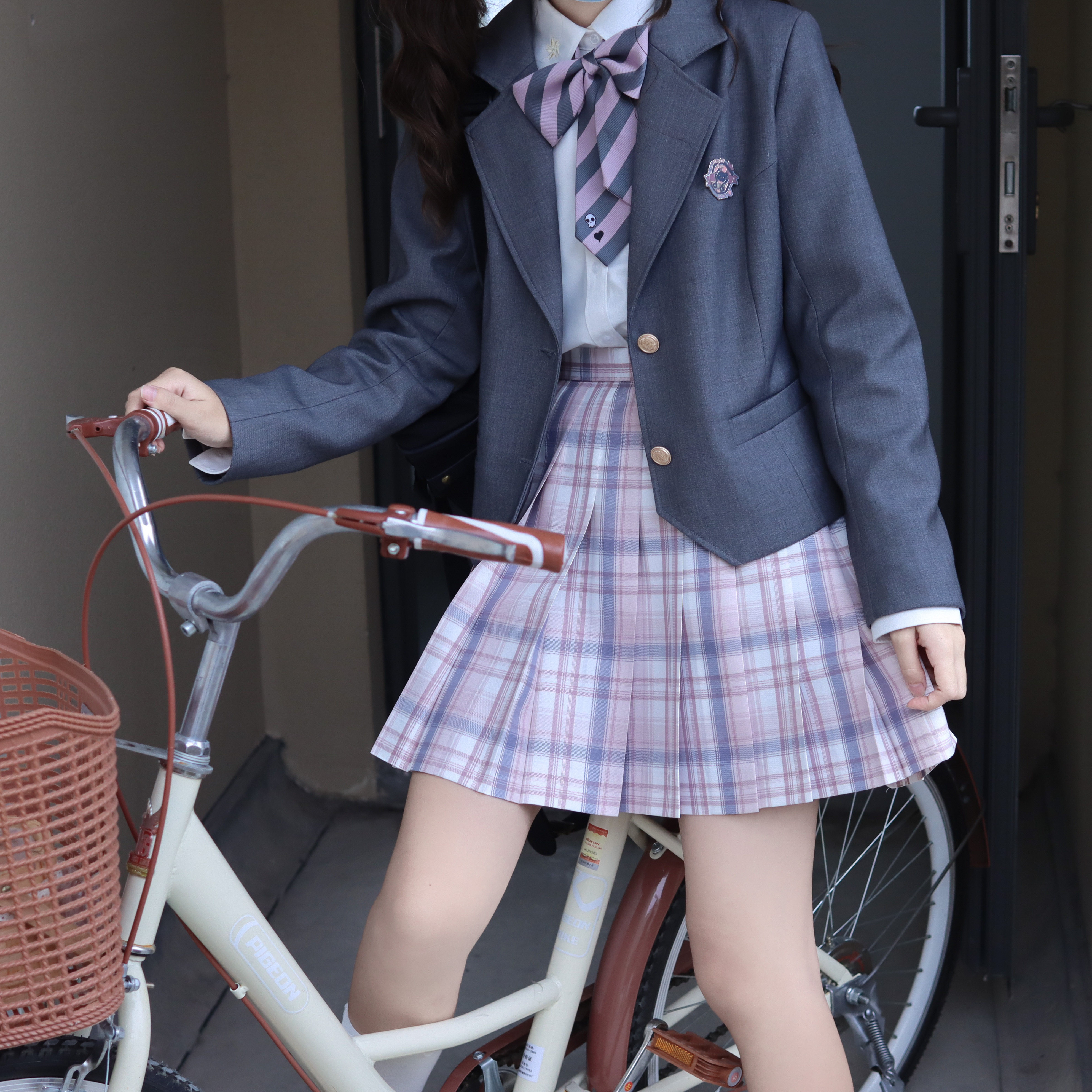 西服温眠小熊猫萌自制jk长袖外套学生生日衬衫