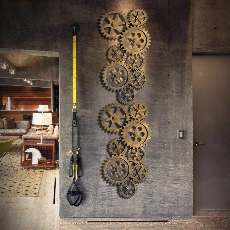 复古工业风loft墙面装饰品齿轮组合壁挂酒吧网咖餐厅齿轮墙饰挂件