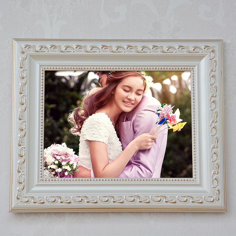 实木婚纱画框摆台创意照片婚纱照30寸相框a4相框