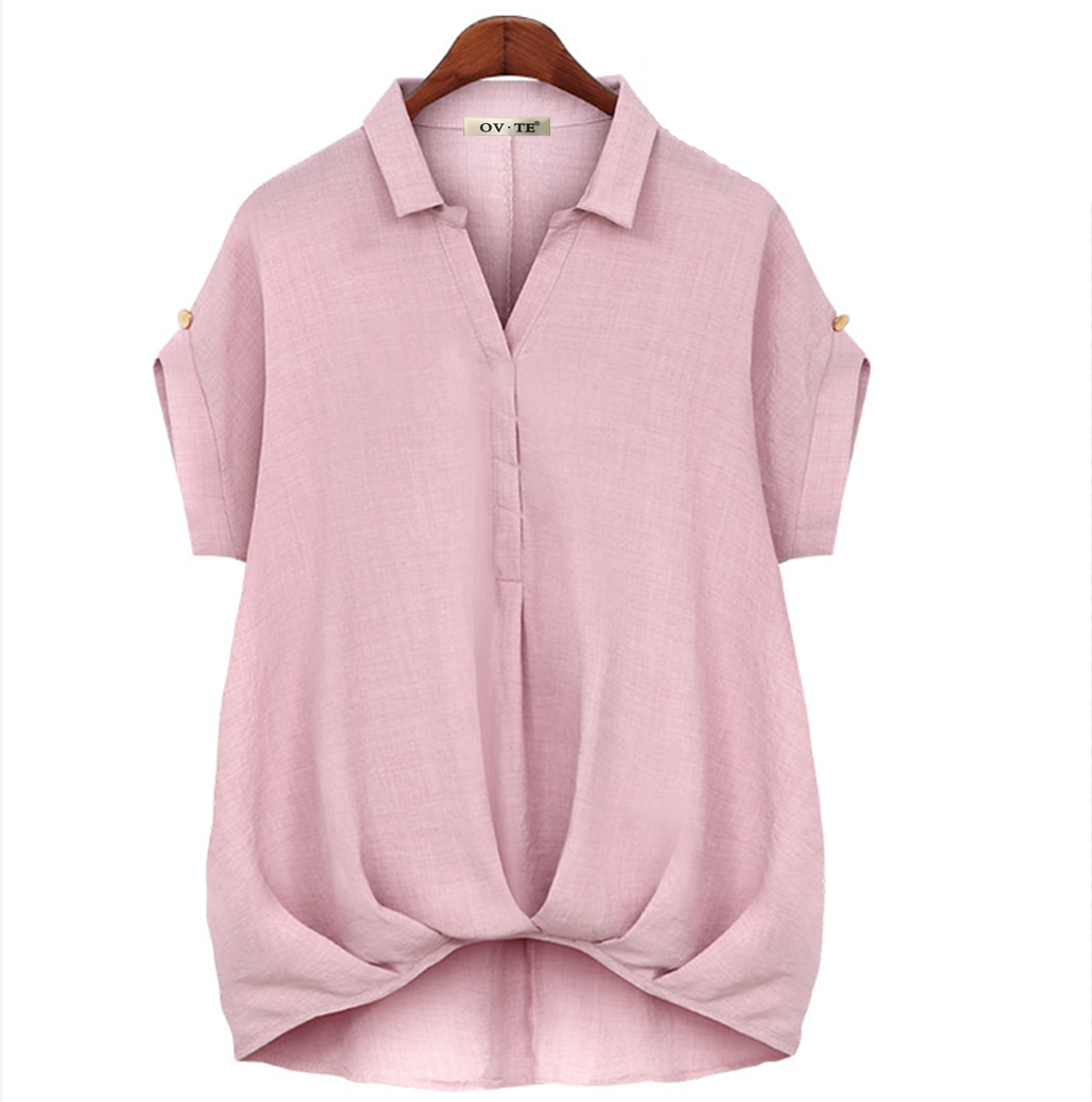 夏季新款连肩袖上上衣亚马逊大码女装爆款个性衬衫