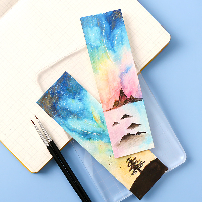 染卡工具包亚克力板彩墨书书签手绘新手创意意上水粉