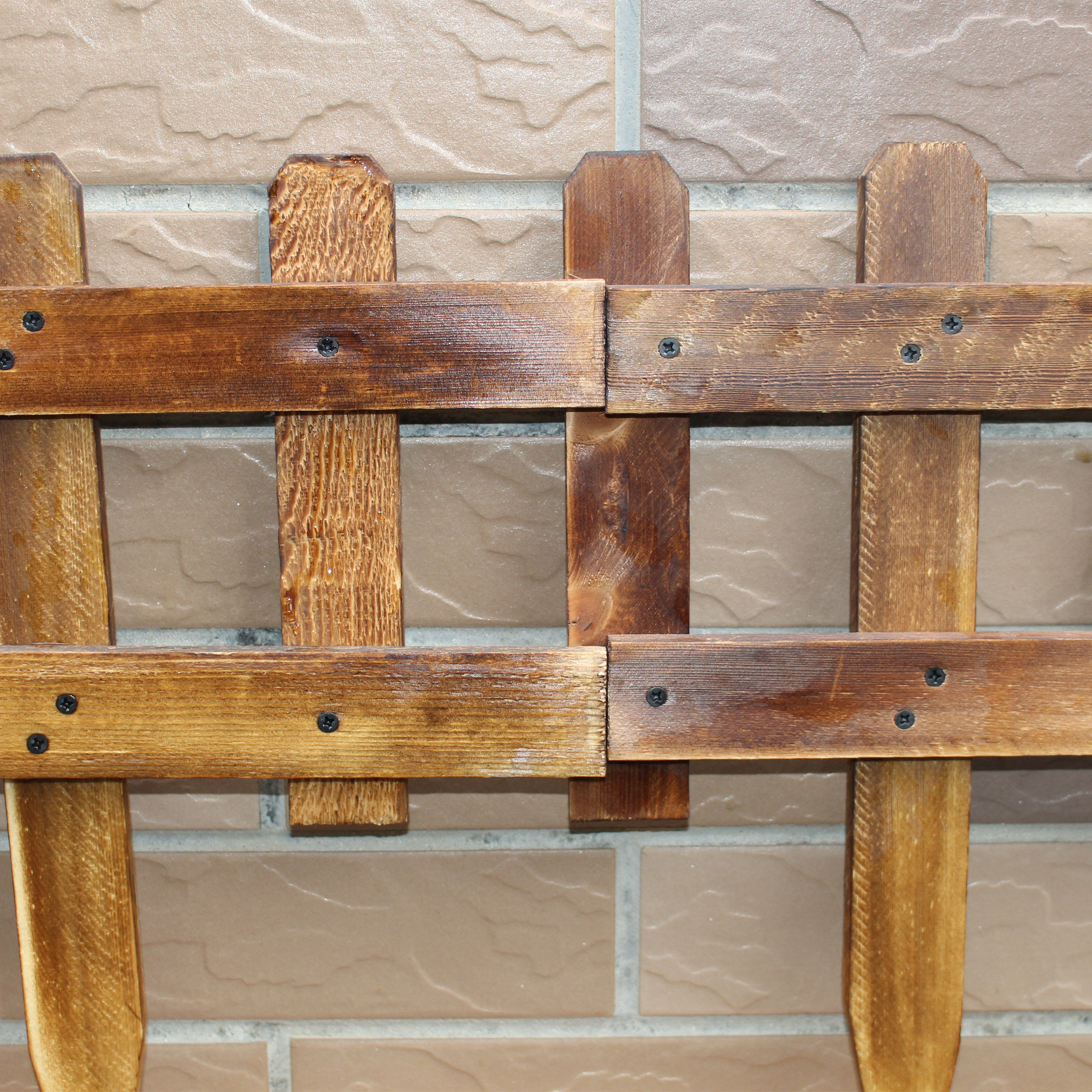 花园防腐木栅栏实木篱笆花坛木质围栏草坪护栏庭院绿化园艺小装饰