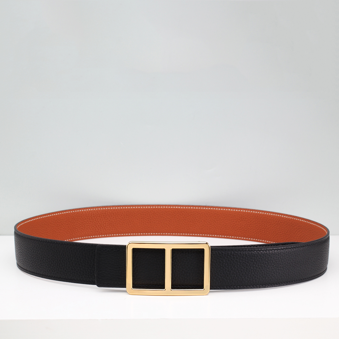 比H扣好看 奢侈品爱马男士高档双面用皮带真皮日字扣腰带商务正装