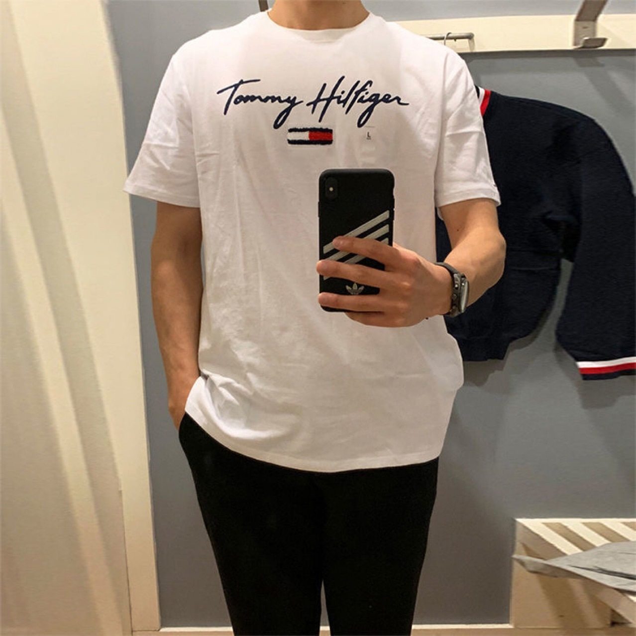 美国代购2022tommy汤米女男装夏季纯棉情侣圆领短袖t恤