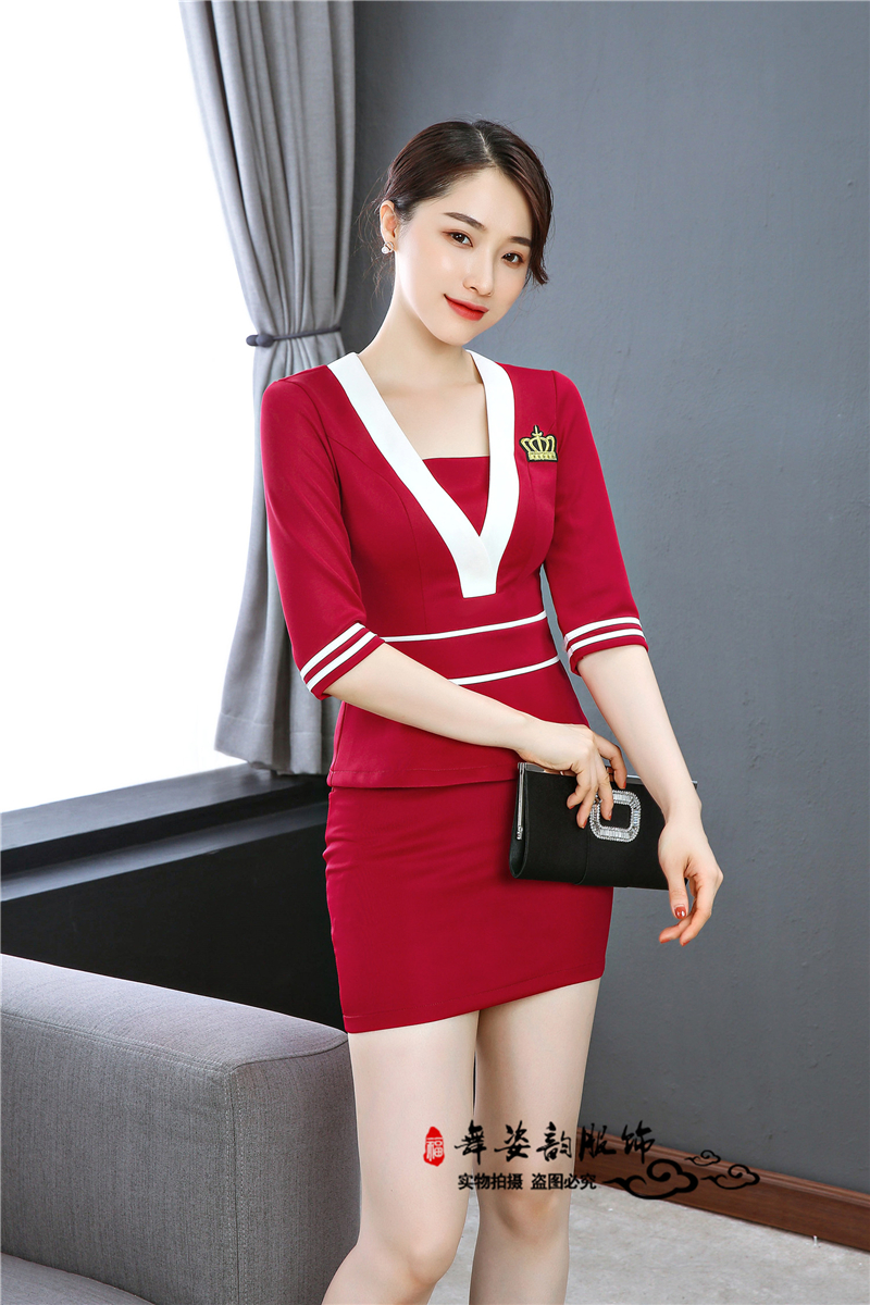 足浴足疗技师工作服美容师职业套装酒店沐足按摩spa职业女裙套装