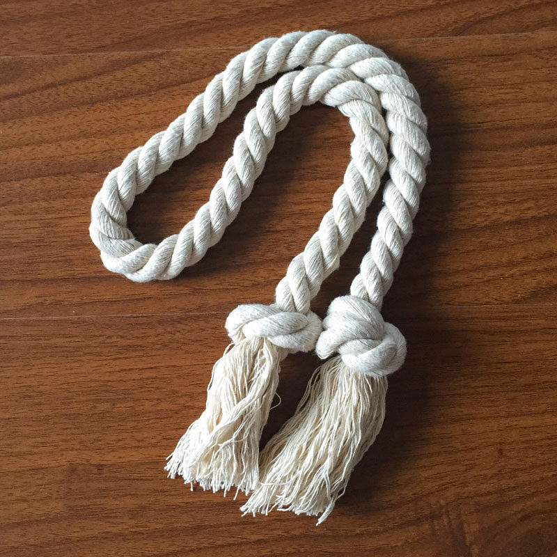 手工美式乡村田园棉简约绑花麻绳窗帘绳绑绑带窗帘绑带