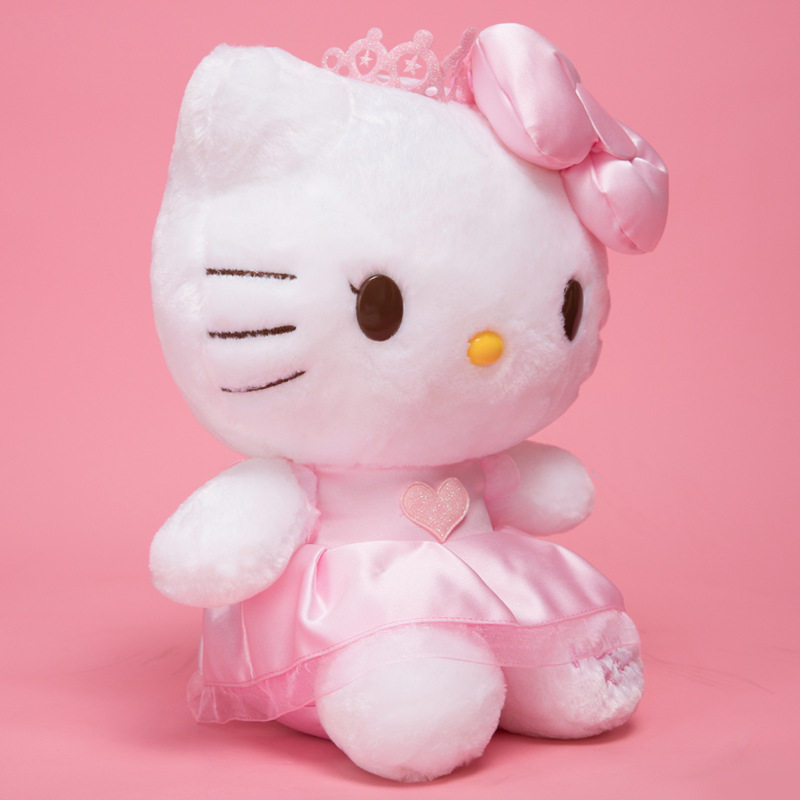正版hello kitty公仔公主kt凯蒂猫娃娃毛绒玩具玩偶可爱生日礼物
