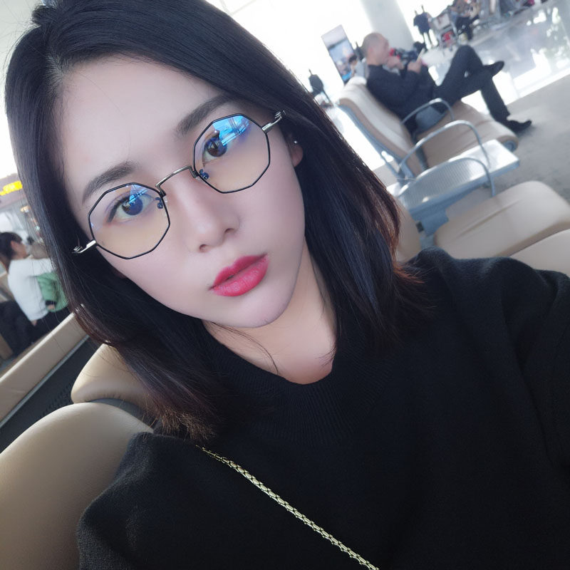 日式近视眼镜女日系小框男全框小脸多边形平光潮人无度数文艺复古