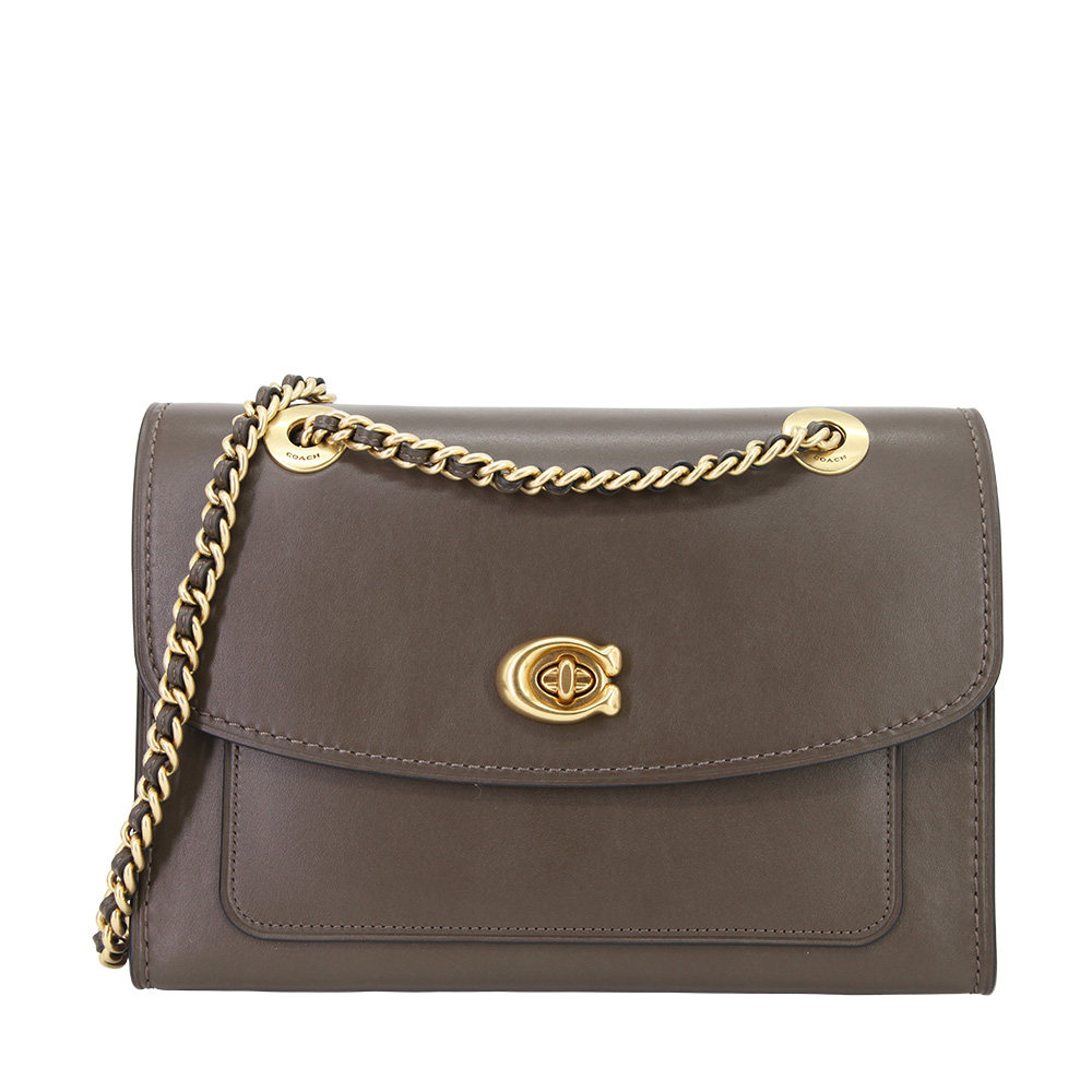 自营coach蔻驰女士拼色经典标志山茶花单肩斜挎包通用款女包