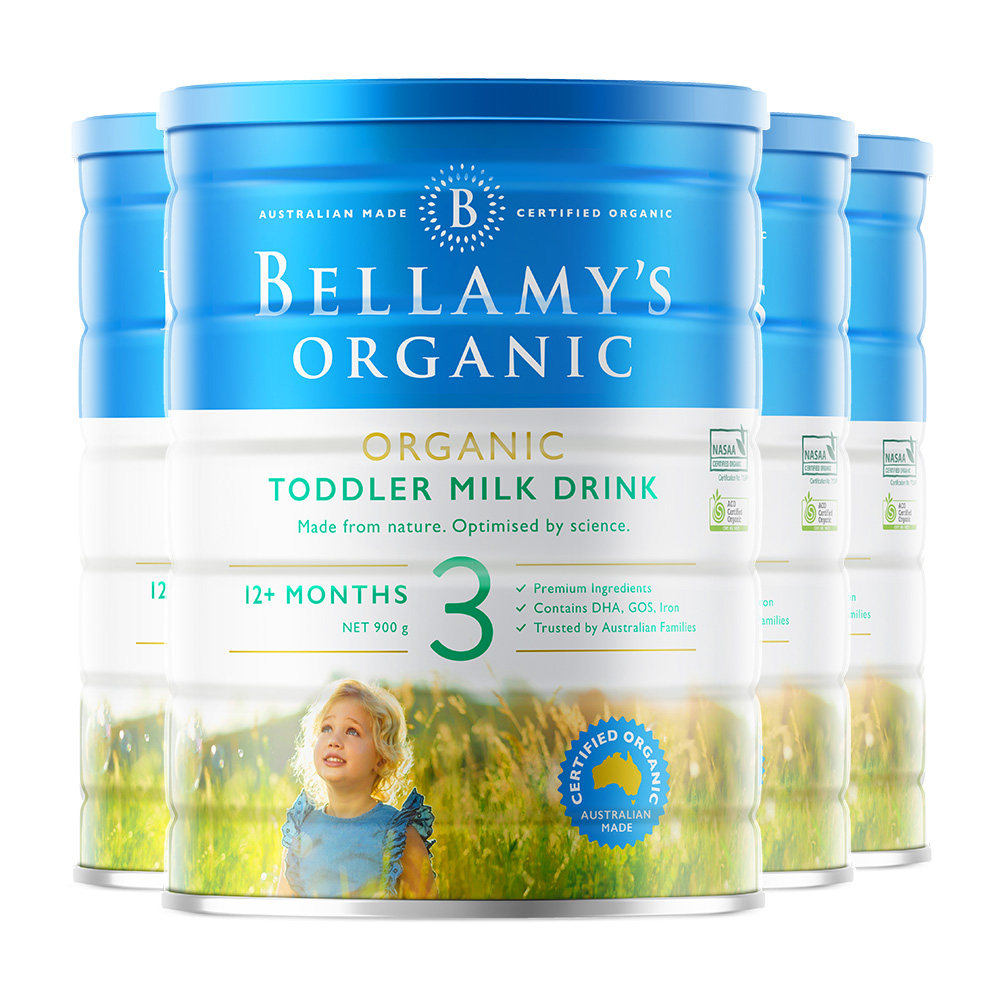 澳洲贝拉米有机婴幼儿奶粉3段*4罐(热品库)