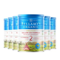 【自营】澳洲进口贝拉米有机奶粉2段6-12个月900g规格*6罐价格比较
