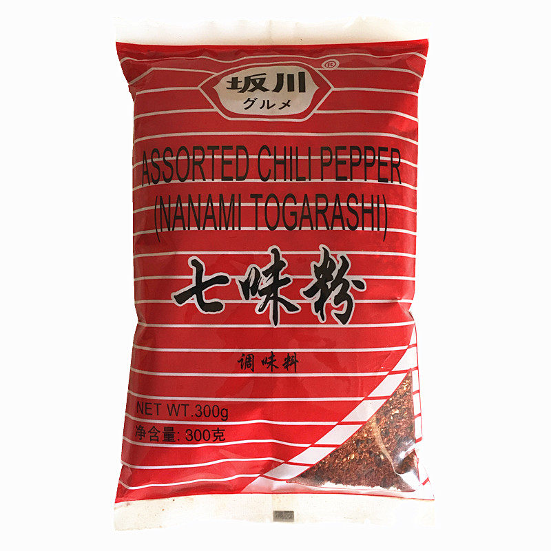 坂川七味粉300g日本七味唐辛子七味盐烧烤调料撒粉韩国烤肉蘸料辣