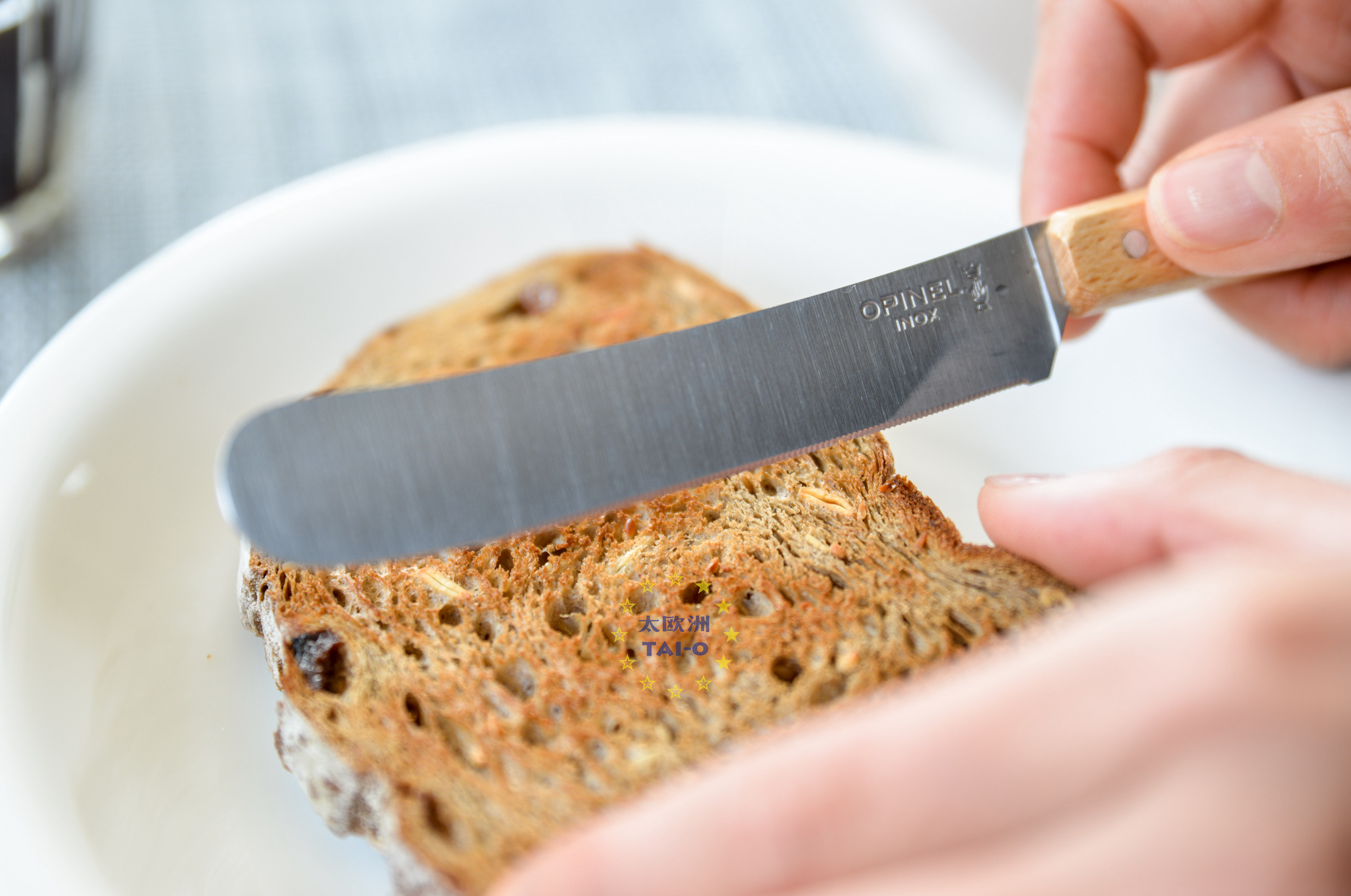 正规法国进口opinel 法式早早餐黄油果酱切面包实木手柄不锈钢刃
