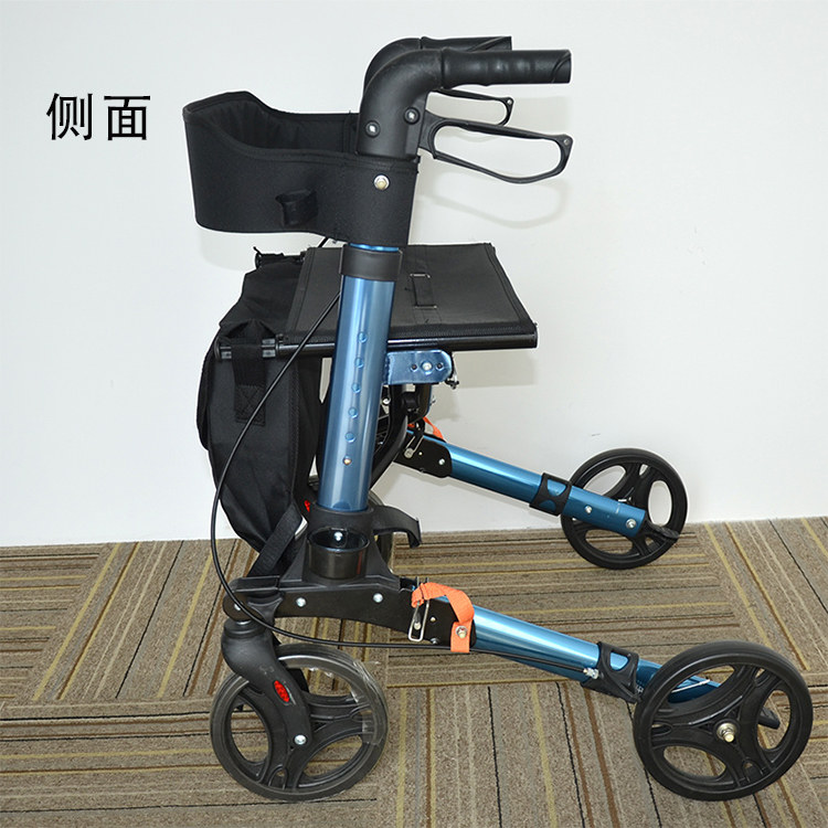 老人手推车助力车带老年购物车行车辅助行走学步便携购物车