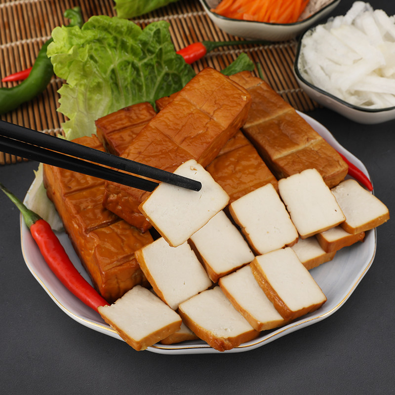 永康特产盐卤油炸豆腐五香豆干香干发当天现做豆腐干