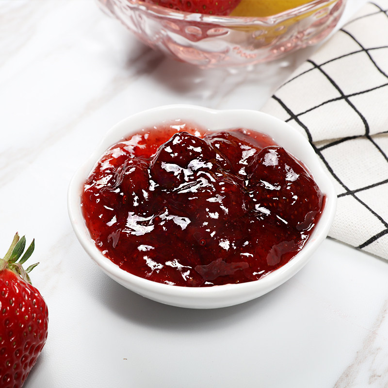 鲜活黑森林草莓果粒浓缩果酱3kg刨冰沙冰粥专果酱