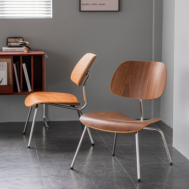 关于白北欧中古伊姆斯餐椅家用不锈钢实木靠背咖啡椅网红简约单椅