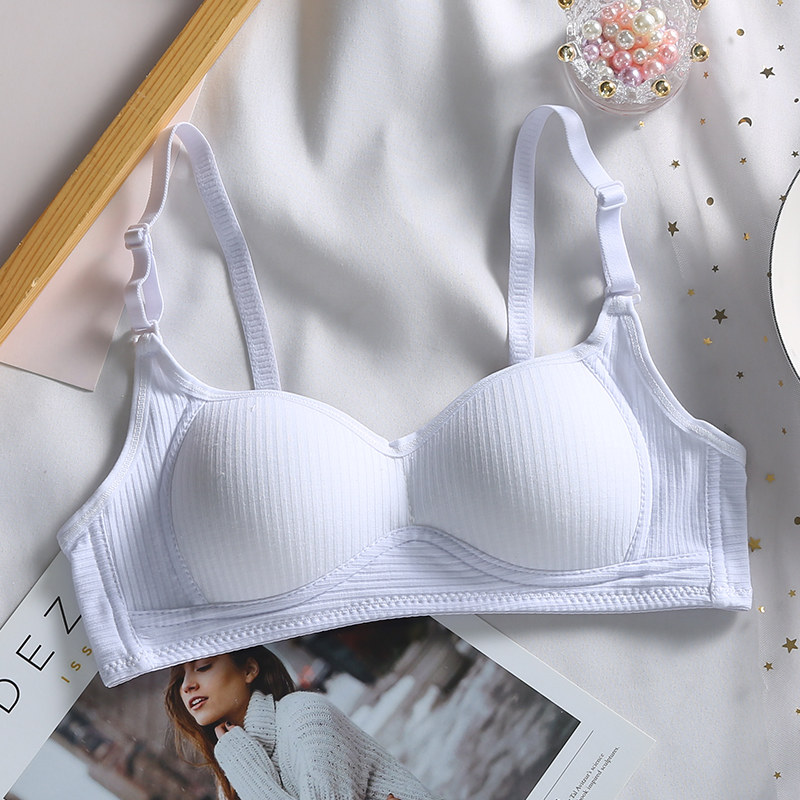 内衣女无钢圈小胸聚拢少女女高中学生文胸纯棉文胸