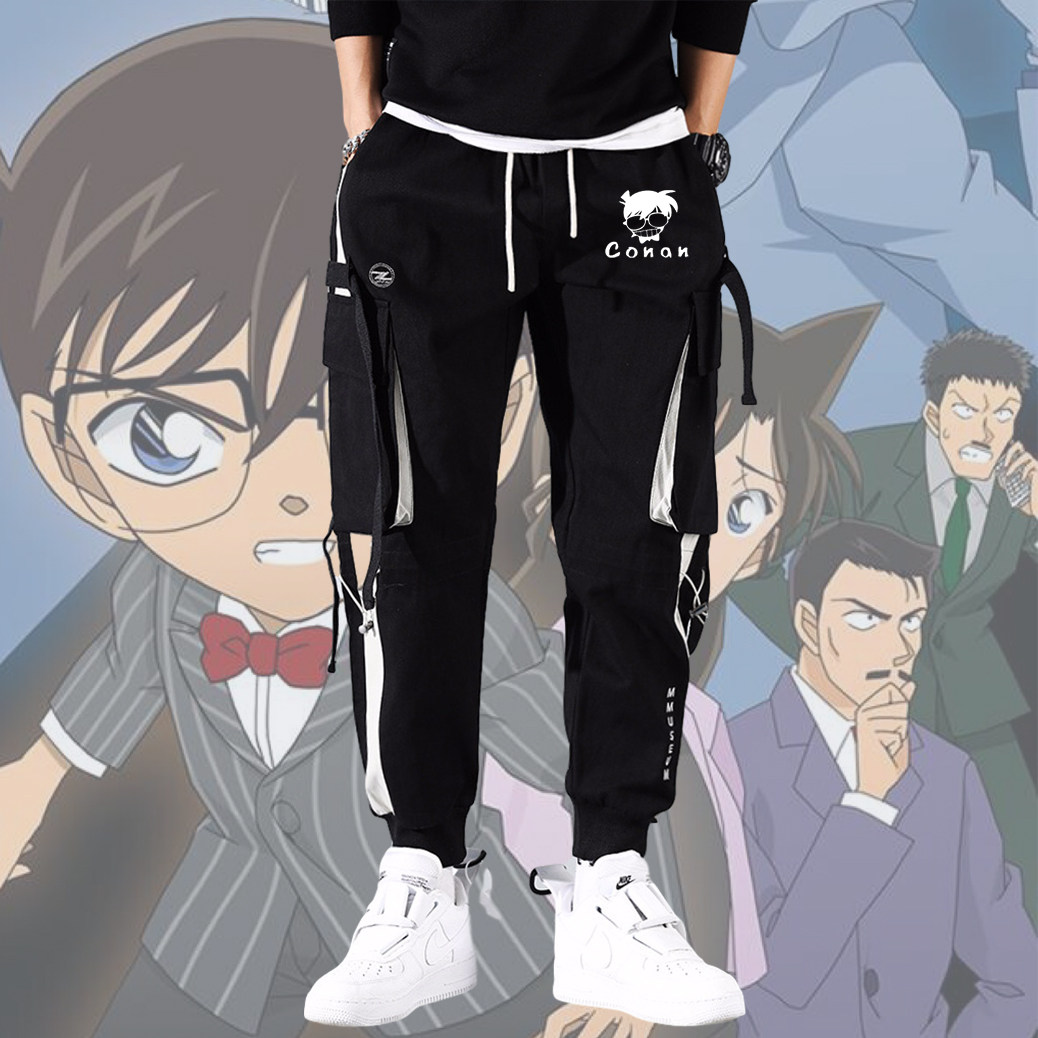 日系动漫侦探柯南怪盗基德联名男装青少少女休闲裤