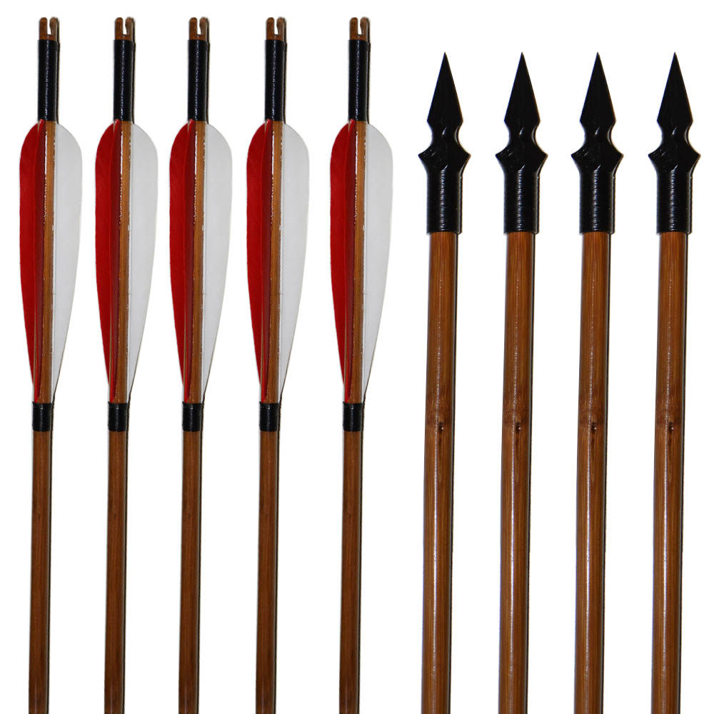 箭支弓箭羽木箭竹户外射击比赛传统弓美猎弓飞镖