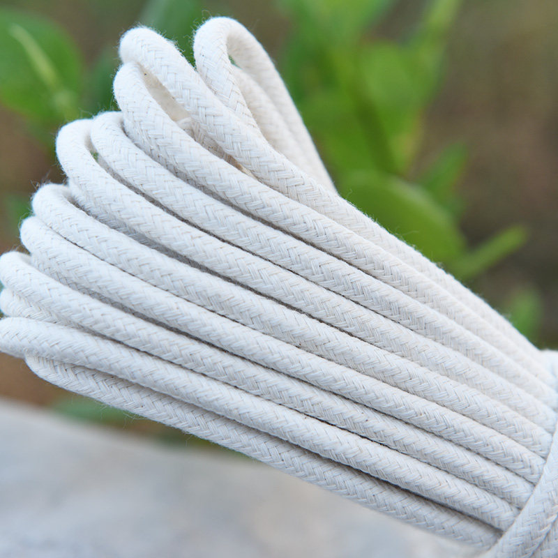 绳子捆绑绳吸水棉绳棉线绳包芯绳编织绳sm升旗绳晾衣绳装饰挂毯