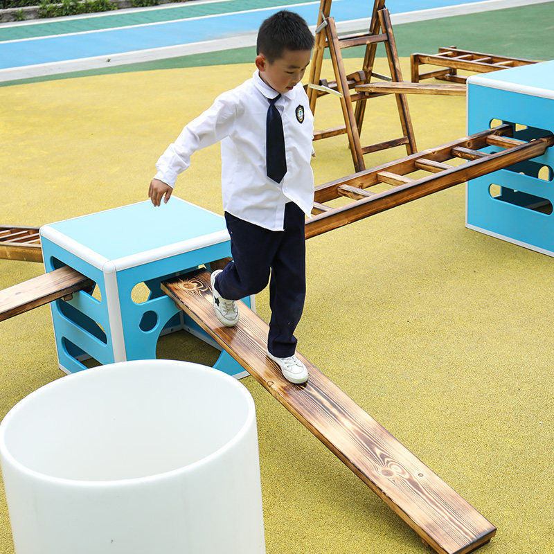 幼儿园攀爬架户外儿童体能组合木质感统平衡安吉游戏户外攀爬玩具
