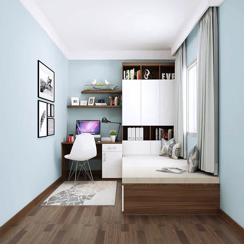 索菲亚榻榻米 塌塌米床置物隔板书柜书桌套餐 书房踏踏米定制