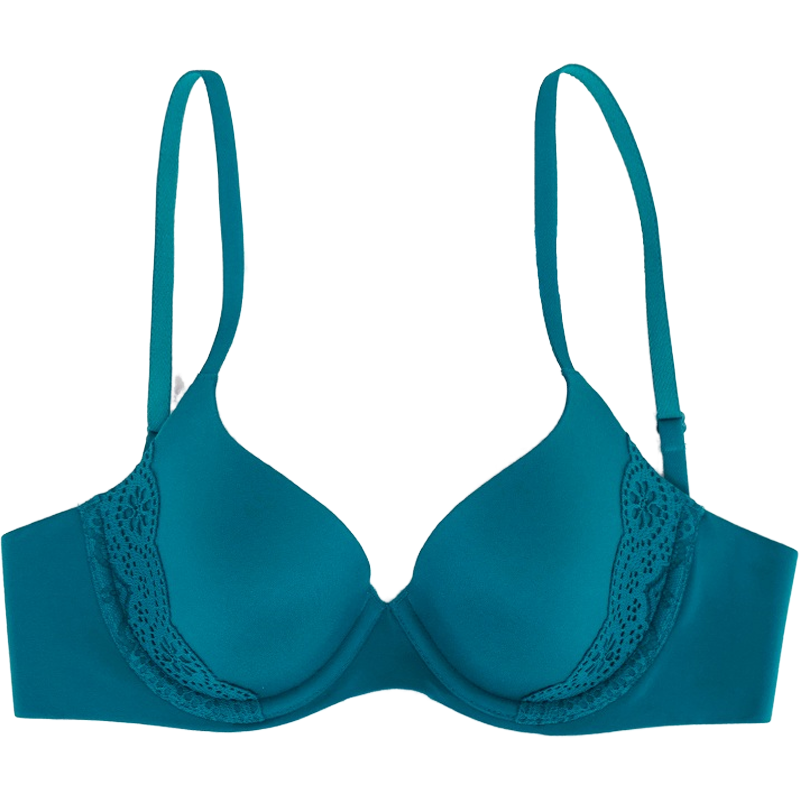 黛安芬sloggi专柜正品一片式简约无痕光面蕾丝边薄杯文胸新零感