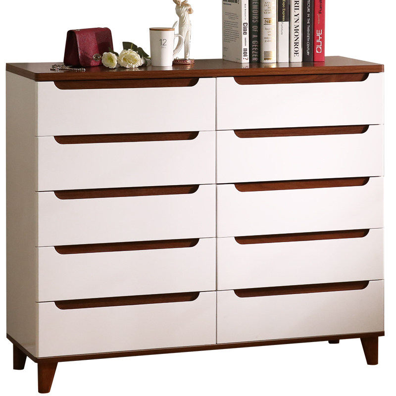 五斗柜实木色卧室五斗橱柜子储物柜收纳柜简约现代抽屉柜北欧斗柜